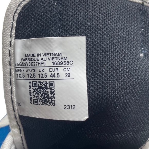 Converse Ctas Low Skate Shoes Men Sneaker Black Blue Canvas Custom 168958C-WBBW - Picture 9 of 10